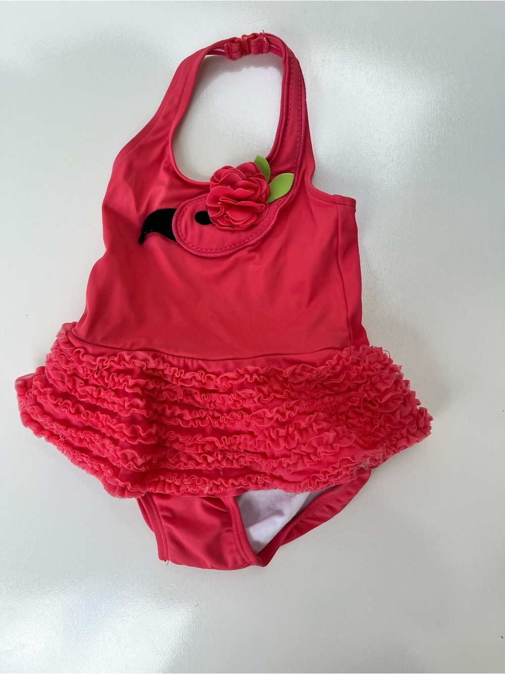 Gymboree Pink Ruffle One-Piece Swimsuit with Flower